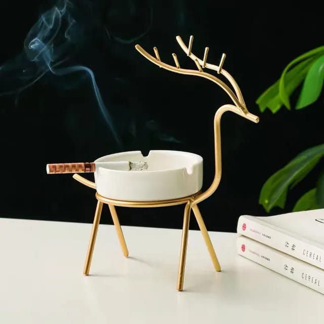 Golden Deer Decoration Ashtray