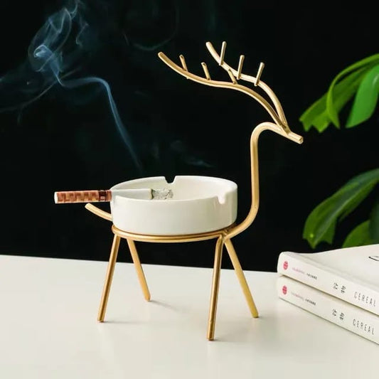 Golden Deer Decoration Ashtray