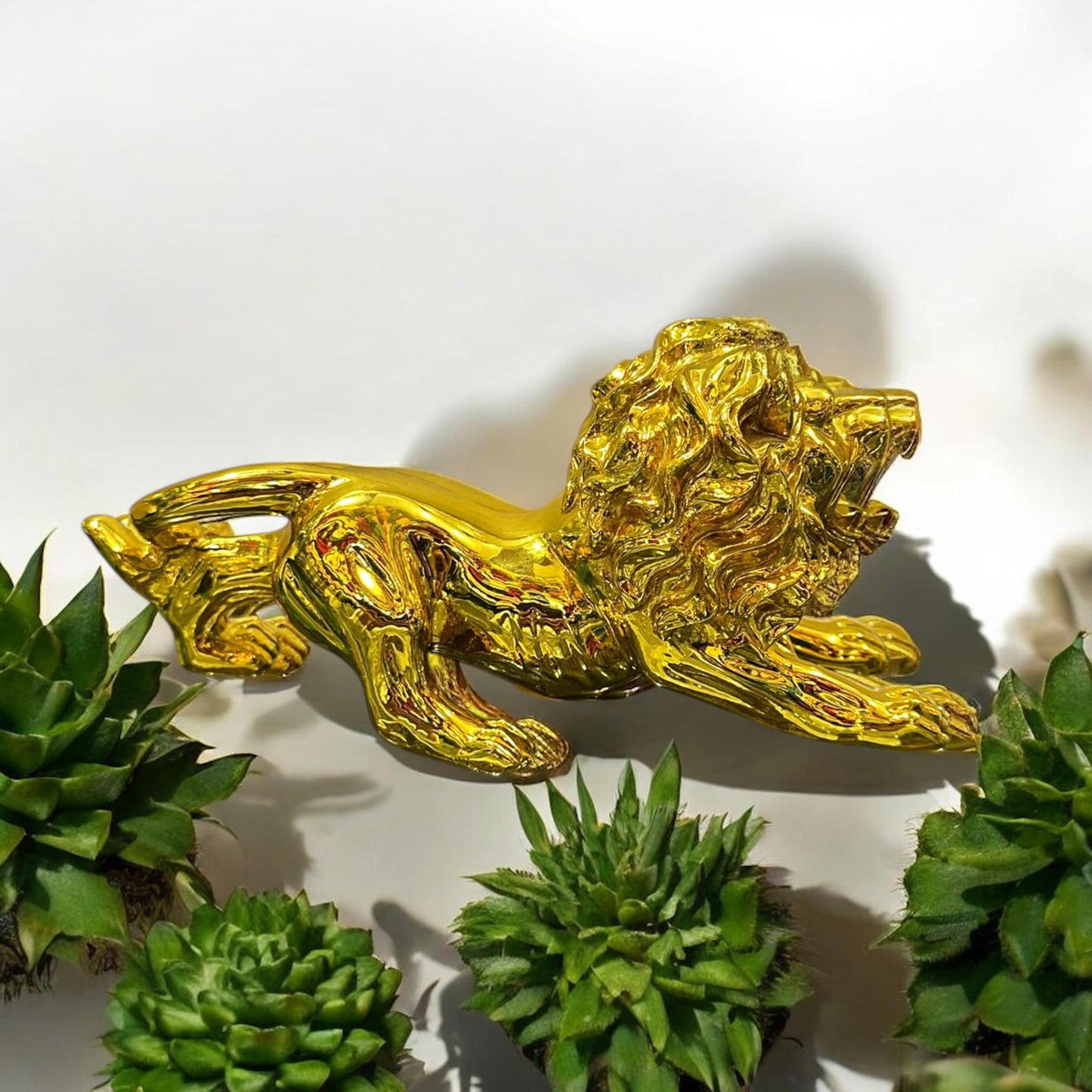 Golden Lion Sculpture