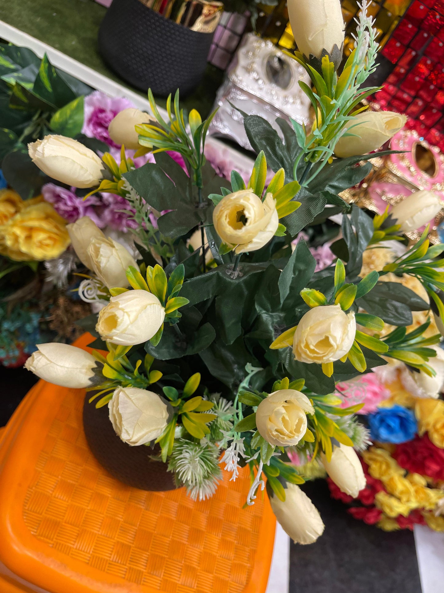 Planter Plastic Pot with flowers