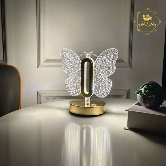 Elegant Gold Decorative Butterfly USB Table Lamp 3 Shades