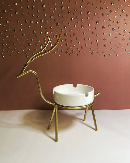 Golden Deer Decoration Ashtray