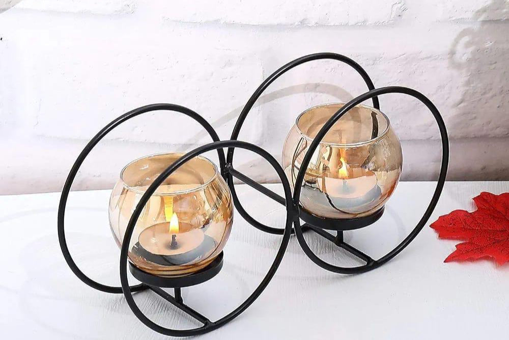 Double Circle Votive Candle Holders