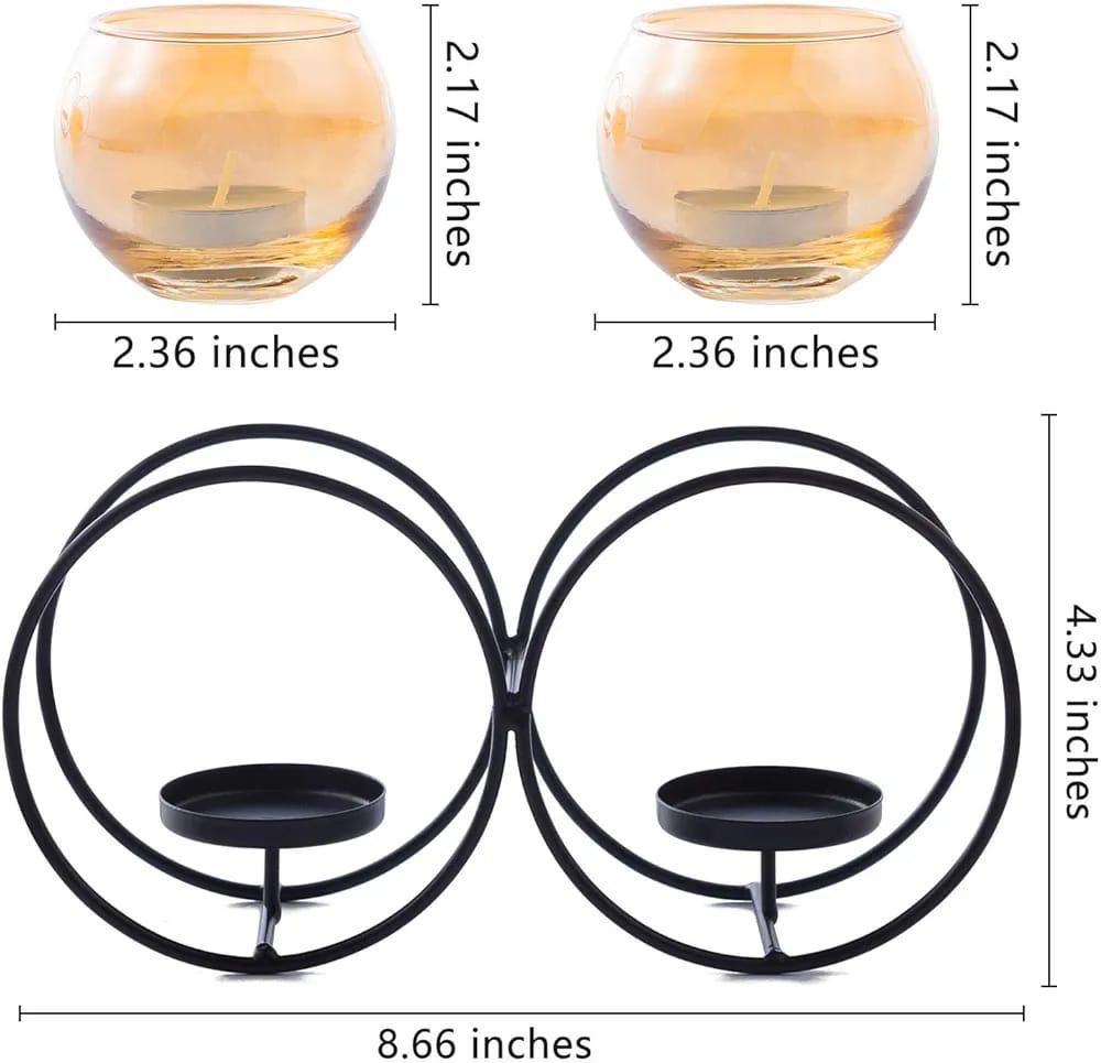 Double Circle Votive Candle Holders