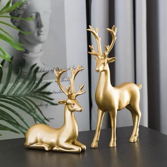 Hand Polish Golden Deer 2piece set