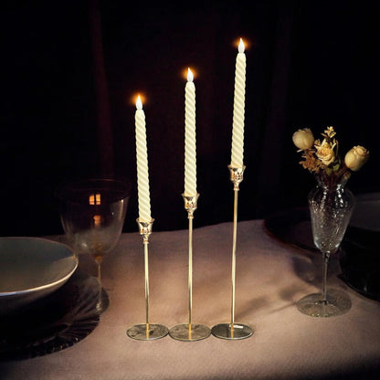 Candle Holder With Candles (3 PIece)