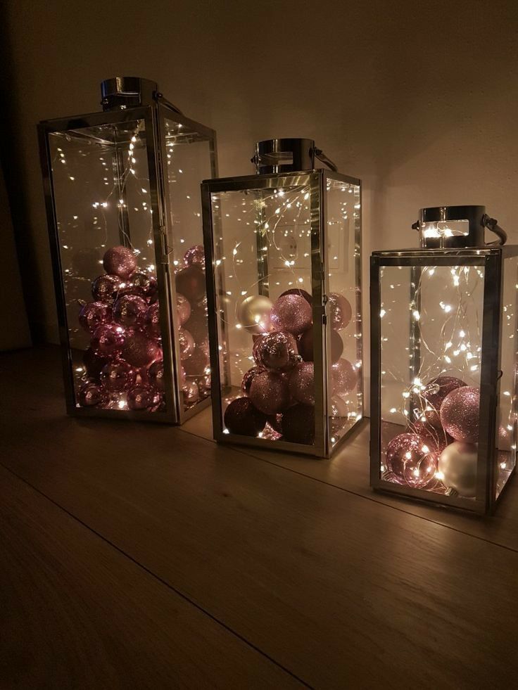 Metal lanterns 3pcs set