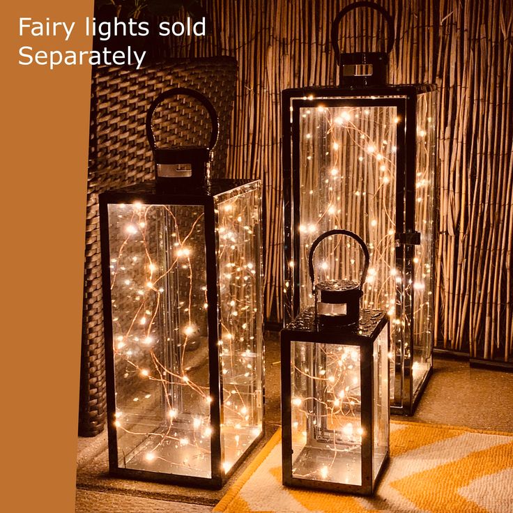 Metal lanterns 3pcs set