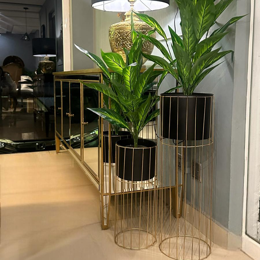 2 set Iron Indoor Plant Stand with port