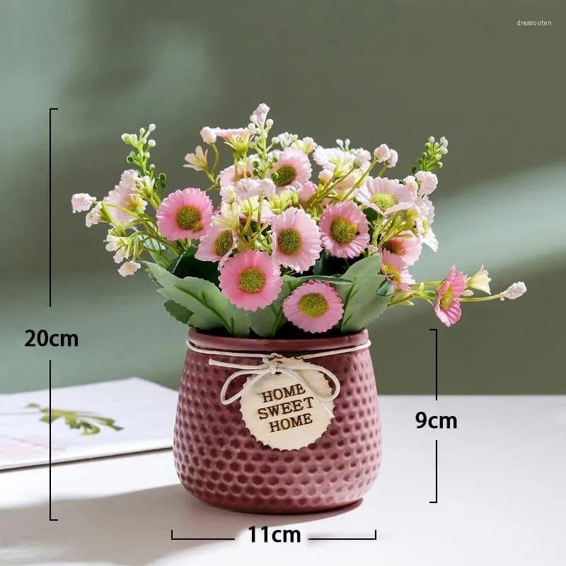 Artificial Flower Ceramic Potted