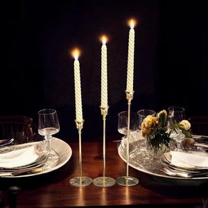 Candle Holder With Candles (3 PIece)