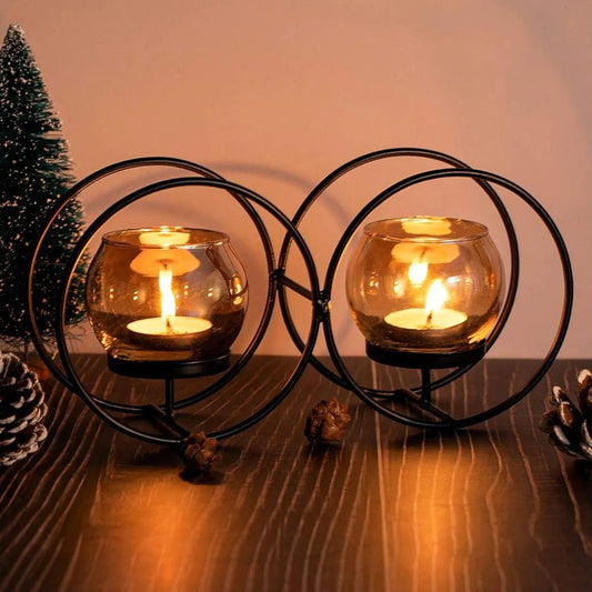 Double Circle Votive Candle Holders