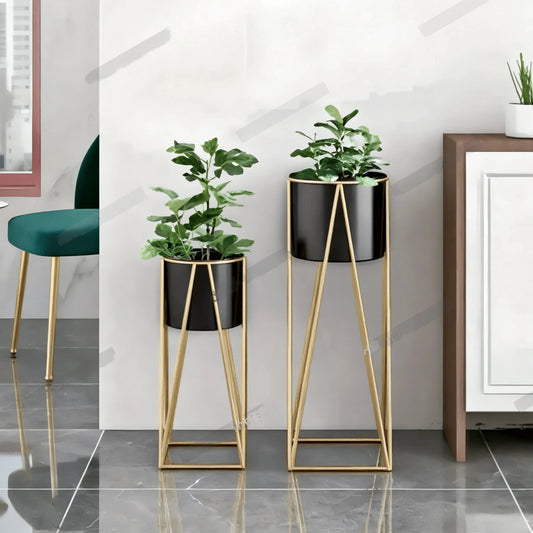 2 set plant pot with stand