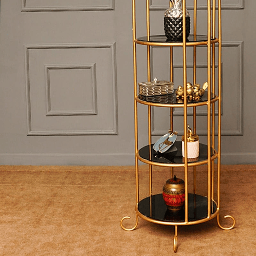 Metal Birdcage Shape 4 Tier Shelves