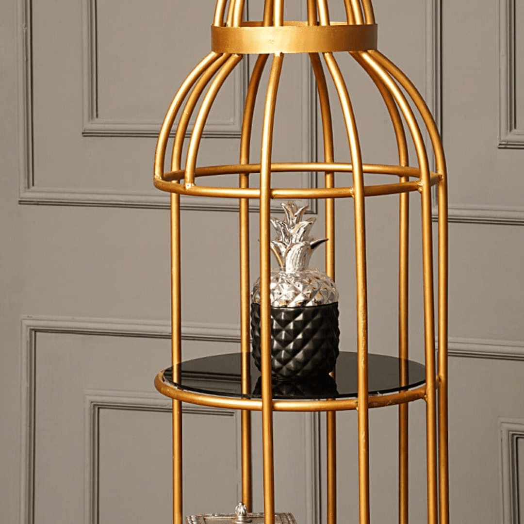 Metal Birdcage Shape 4 Tier Shelves