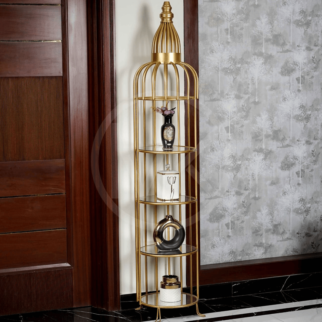 Metal Birdcage Shape 4 Tier Shelves