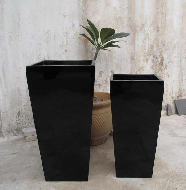 Tall Black Pots